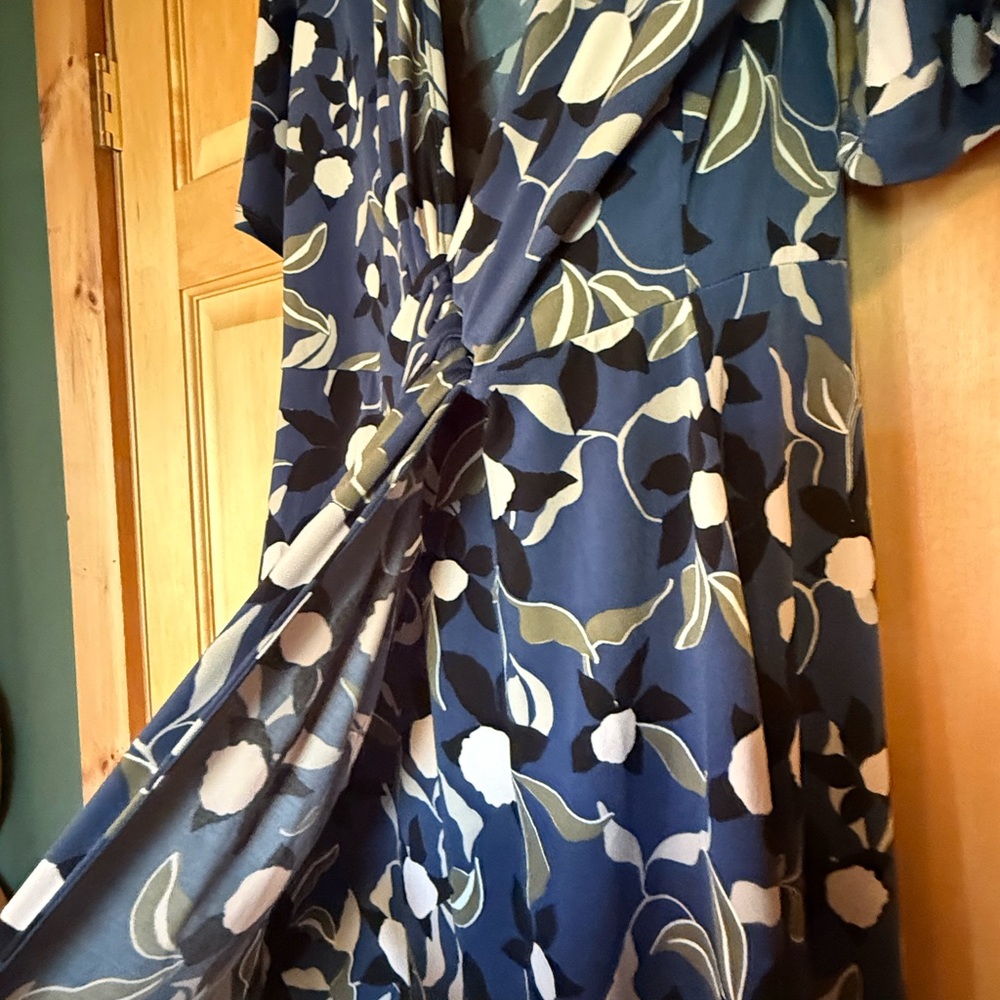 Banana Republic Asymmetrical Blue Floral Dress